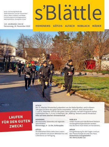 s'Blättle Nr. 48 - Do, 26. November 2020