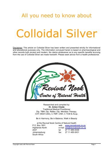 All you need to know about Colloidal Silver - Nikita Naturals Australia