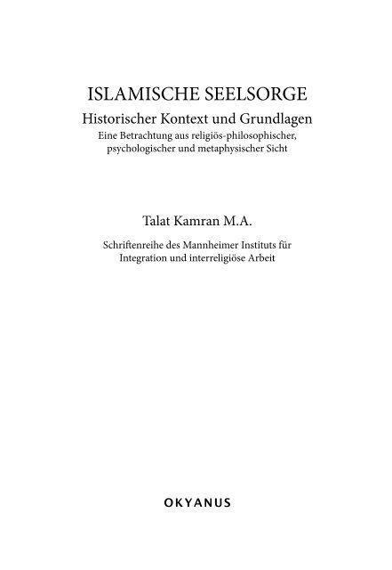 Islamische Seelsorge von Talat Kamran - Leseprobe