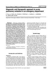 Diagnostic and therapeutic approach to acute pulmonary embolism ...