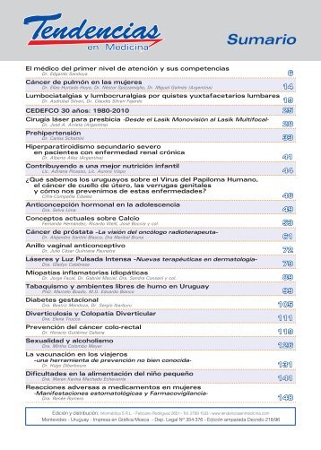 Sumario - Tendencias en Medicina