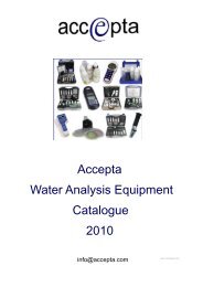 Accepta Water Analysis Equipment Catalogue 2010