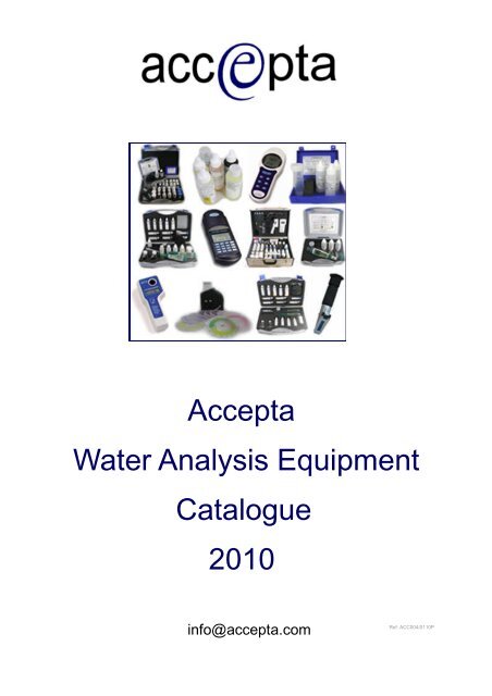 Accepta Water Analysis Equipment Catalogue 2010