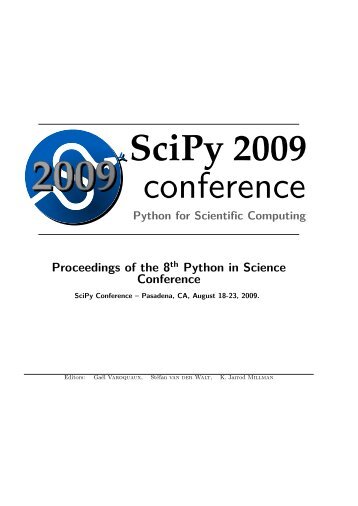 Proceedings of the 8 - SciPy Conferences