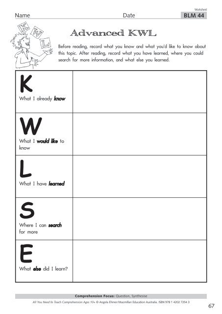 All You Need To Teach Comprehension 10+