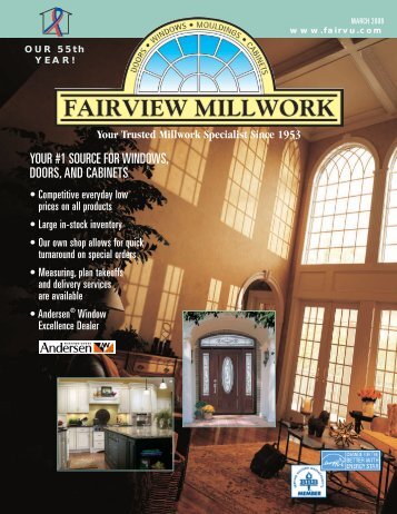your #1 source for windows, doors, and cabinets - Fairview Millwork ...