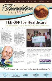 TEE-OFF for Healthcare! - St. Catharines General Hospital Foundation