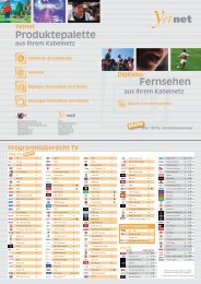 In Zukunft digital fernsehen - Yetnet