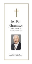 Jon Thor Johannsson baenaskra
