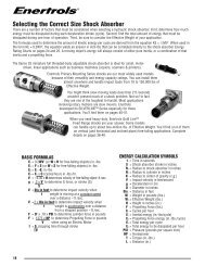 Selecting the Correct Size Shock Absorber - Enertrols