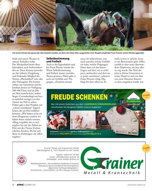 prima! Magazin - Ausgabe Dezember 2020