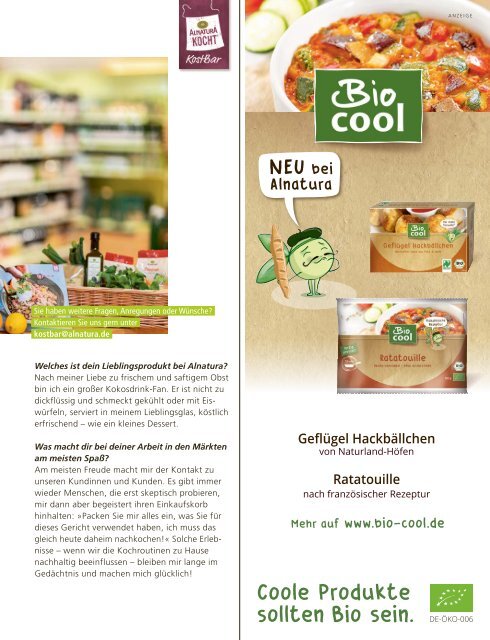 Alnatura Kostbar-Rezeptjournal 4. Ausgabe 2020