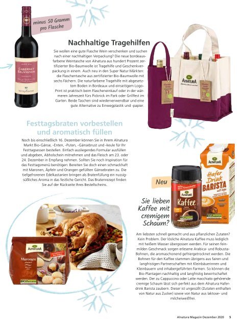 Alnatura Magazin Dezember 2020