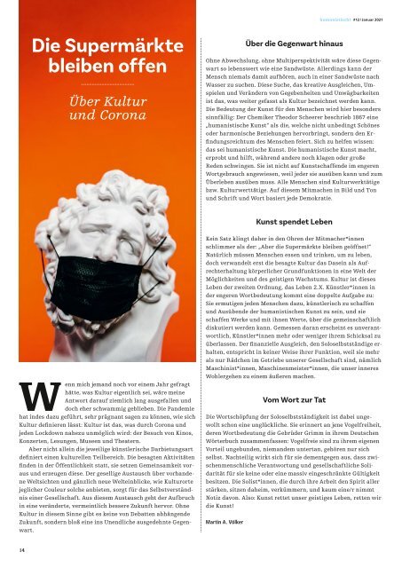 humanistisch! Das Magazin #12 - 1/2021