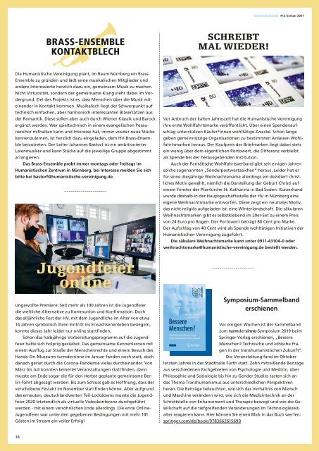humanistisch! Das Magazin #12 - 1/2021