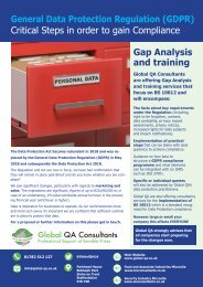 GQAM007 GDPR Training & Gap Analysis Flyer V.3