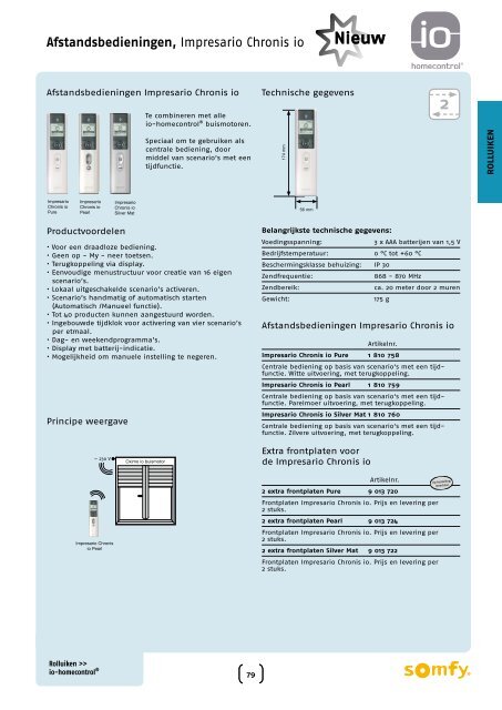 Afstandsbedieningen - Somfy