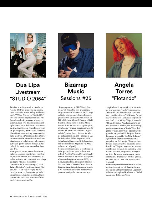 Billboard AR N°88 Noviembre 2020