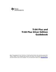 TI-84 Plus and TI-84 Plus Silver Edition ... - Texas Instruments