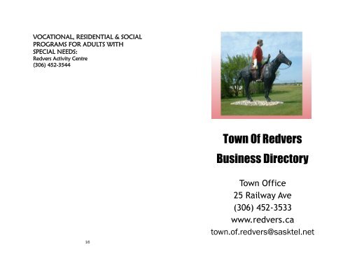 Town Of Redvers Business Directory