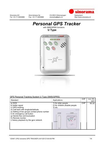 sinorama Personal GPS Tracker - Sinorama AG