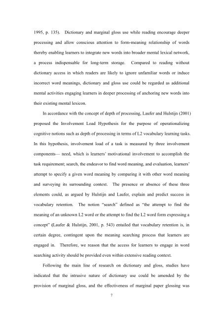 Effects of Graded Texts on EFL College Students' Incidental ...