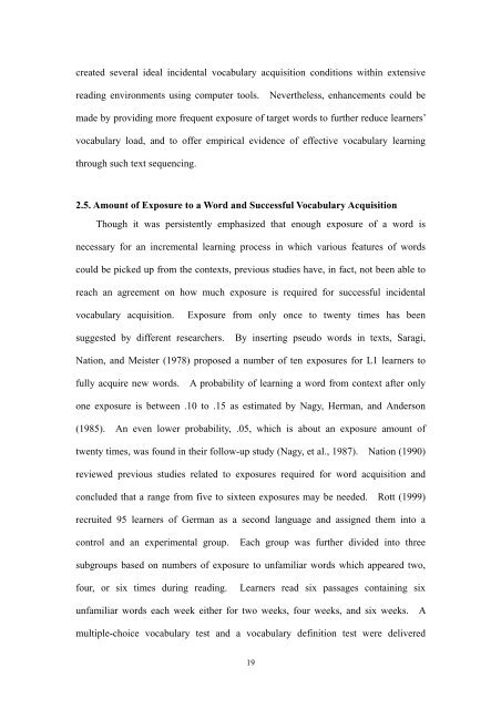 Effects of Graded Texts on EFL College Students' Incidental ...