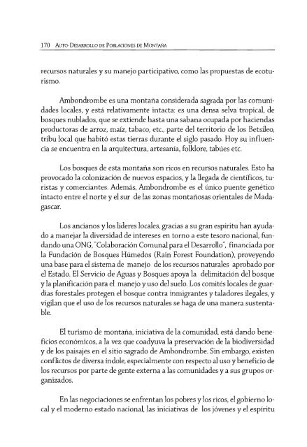 Auto-desarrollo de poblaciones de montaña : género ... - IRD