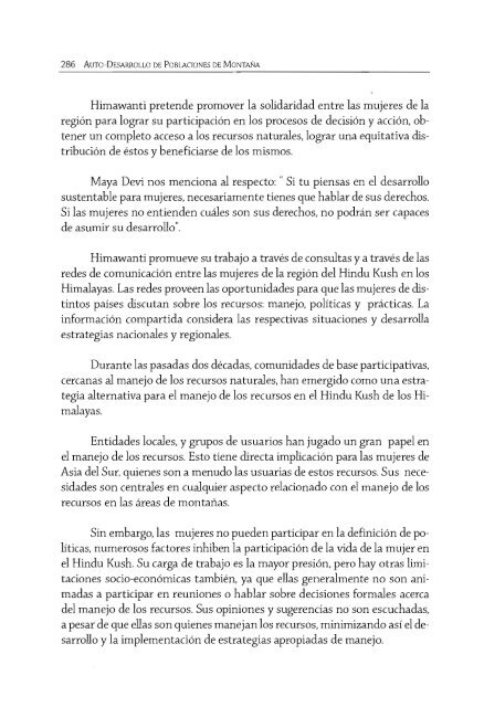 Auto-desarrollo de poblaciones de montaña : género ... - IRD