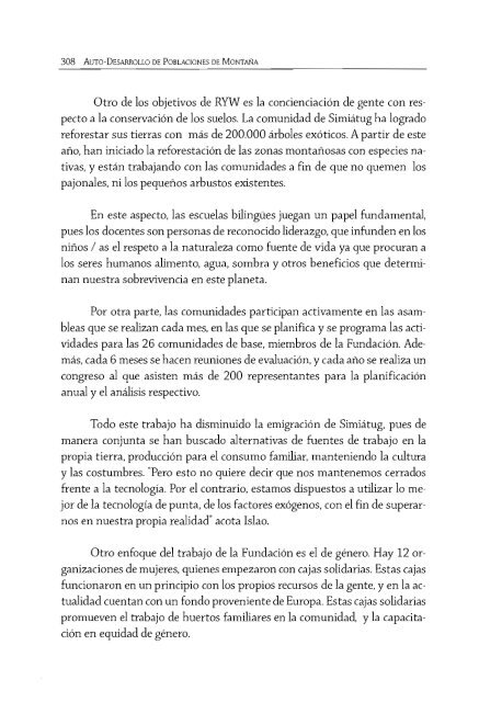 Auto-desarrollo de poblaciones de montaña : género ... - IRD