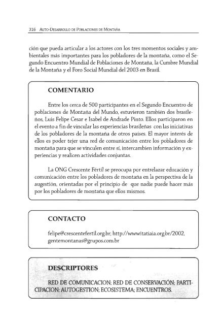 Auto-desarrollo de poblaciones de montaña : género ... - IRD