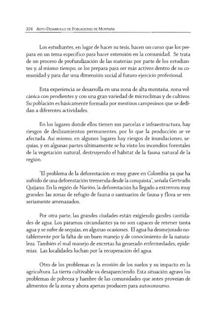 Auto-desarrollo de poblaciones de montaña : género ... - IRD