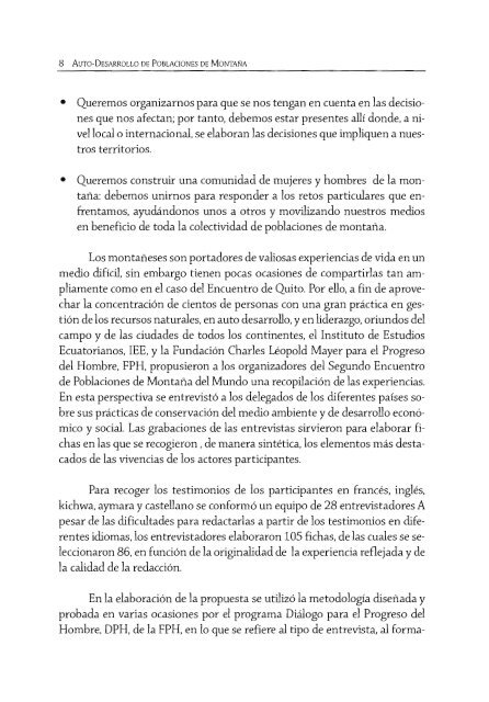 Auto-desarrollo de poblaciones de montaña : género ... - IRD