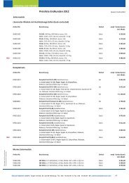 Preisliste Endkunden 2012