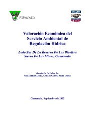 Valoración Económica del Servicio Ambiental de Regulación Hídrica