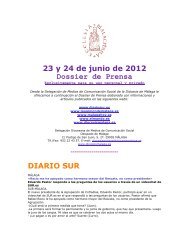 23 y 24 de junio de 2012 Dossier de Prensa DIARIO SUR