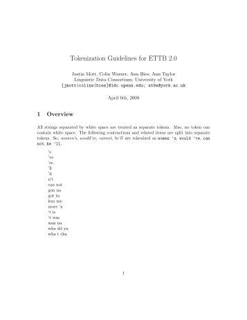 Tokenization Guidelines for ETTB 2.0 - LDC - Projects