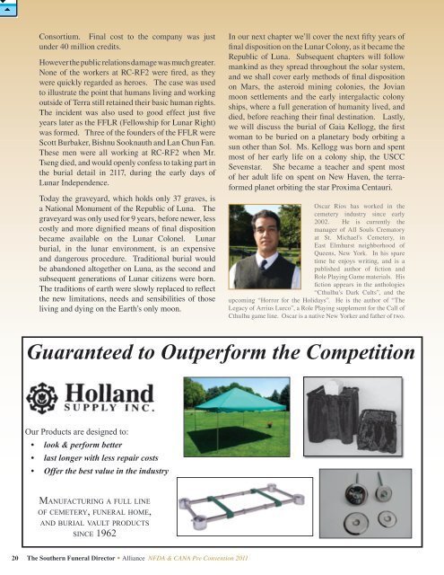 Custom Casket Company - The Southern Funeral Director Magazine