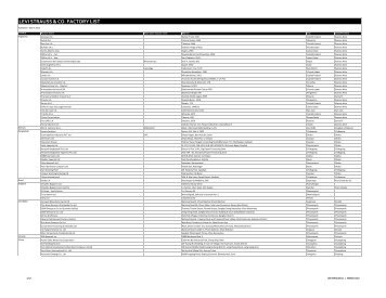 Levi Strauss Co. Factory List March 2012