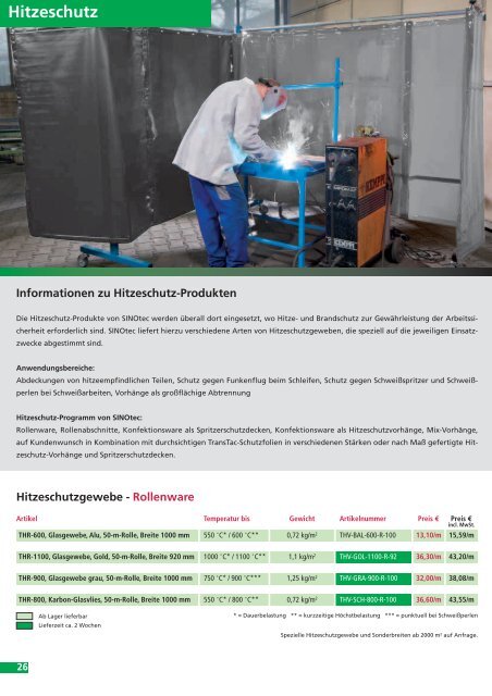 Schweißer- und Schutzvorhänge - SINOtec GmbH
