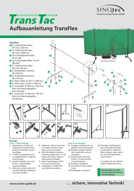 Aufbauanleitung TransFlex - SINOtec GmbH