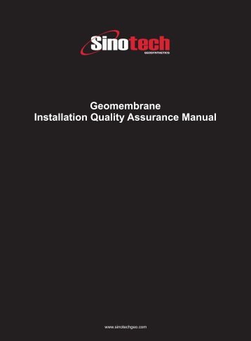 installation qaqc manual.cdr - sinotechgeo.com - Sinotech ...