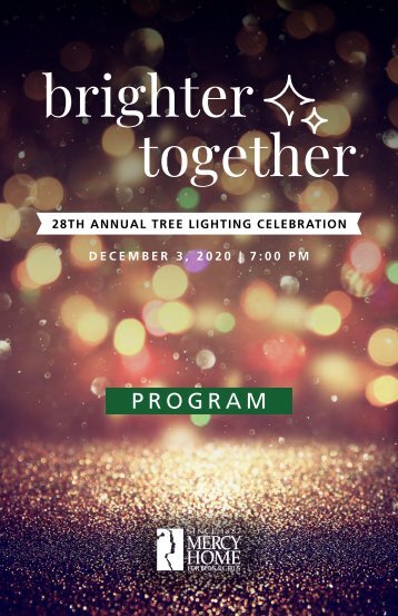 Brighter Together: 28th Annual Tree Lighting Celebration Program Book