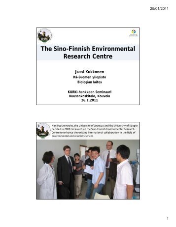 The Sino-Finnish Environmental Research Centre