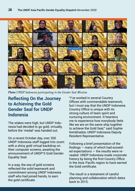 The UNDP Asia Pacific Gender Equality Dispatch #6