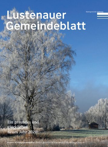 Lustenauer Gemeindeblatt Nr. 1 | Freitag 3. Jänner 2020
