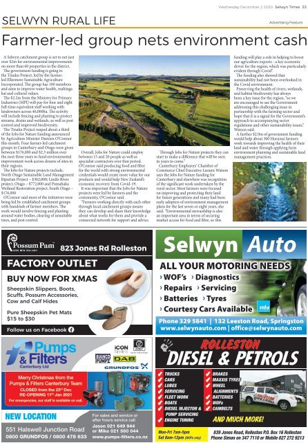 Selwyn Times: December 02, 2020