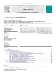 Spin dynamics in semiconductors