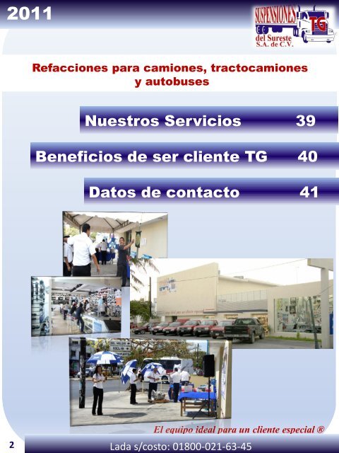 Catálogo de Productos y Servicios - Suspensiones TG del Sureste