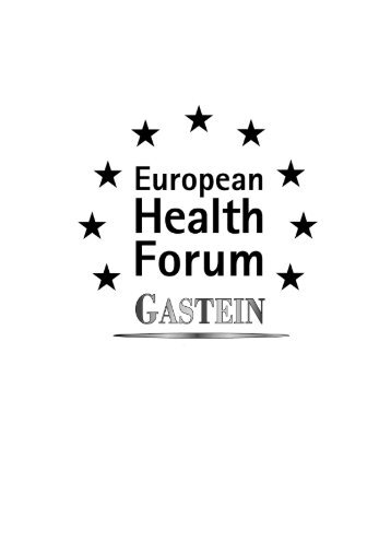 Congress report - European Health Forum Gastein